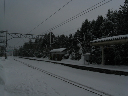 無人駅にて