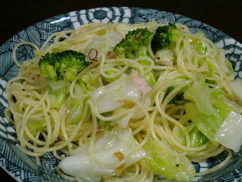 キャベツのパスタ
