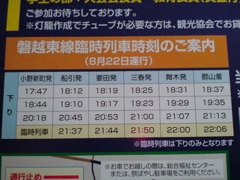 船引町「灯籠流しと花火大会」情報