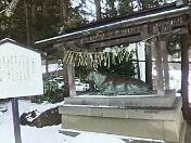 会津方面は雪景色