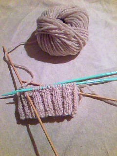 実家で編み物講習会
