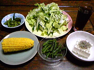 自宅での夕飯(^_^)