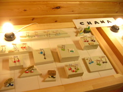 chama さんのガラスでピアス♪