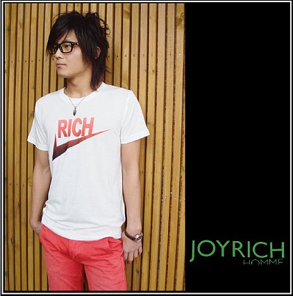 ”JOY RICH”半袖ロゴT